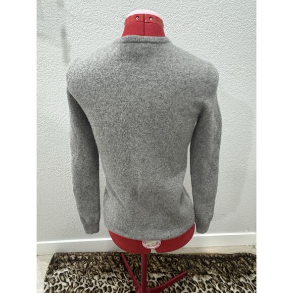 RALPH LAUREN PURPLE LABEL EAGLE 100% CASHMERE SWEATER Embroidered Gray  Sweater, - Picture 3 of 7